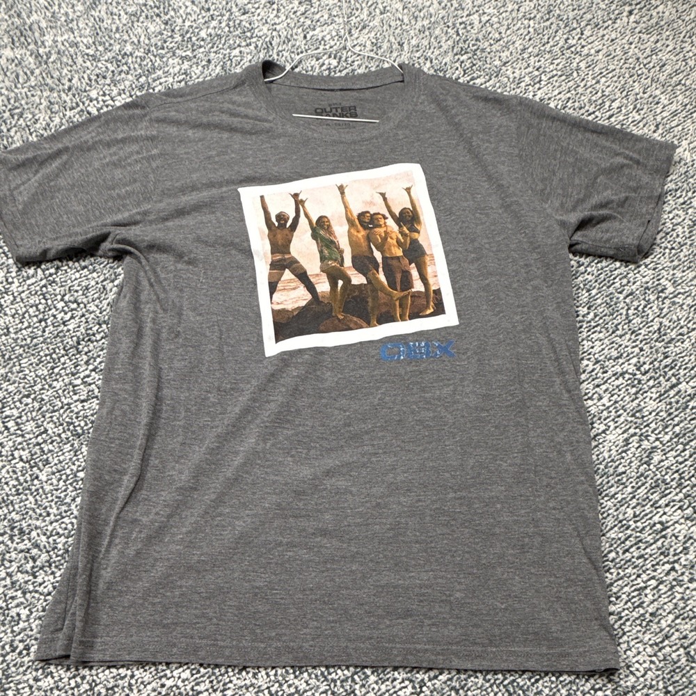 Outer Banks OBX Women's Gray Graphic Print T-Shirt XL Crew Neck Short Sleeve